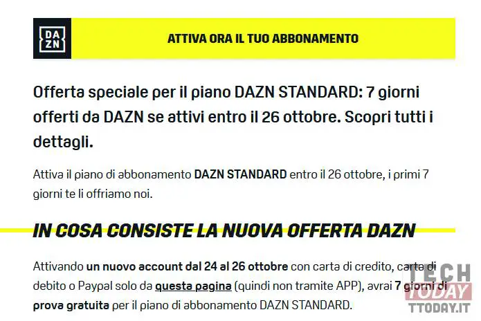 dazn prova gratis