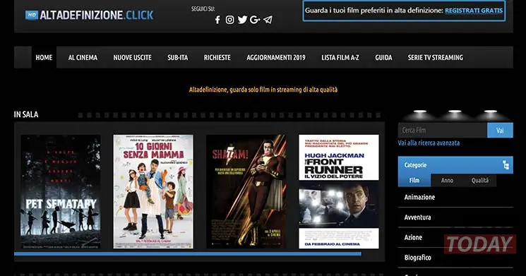 登録なしの無料ストリーミング映画