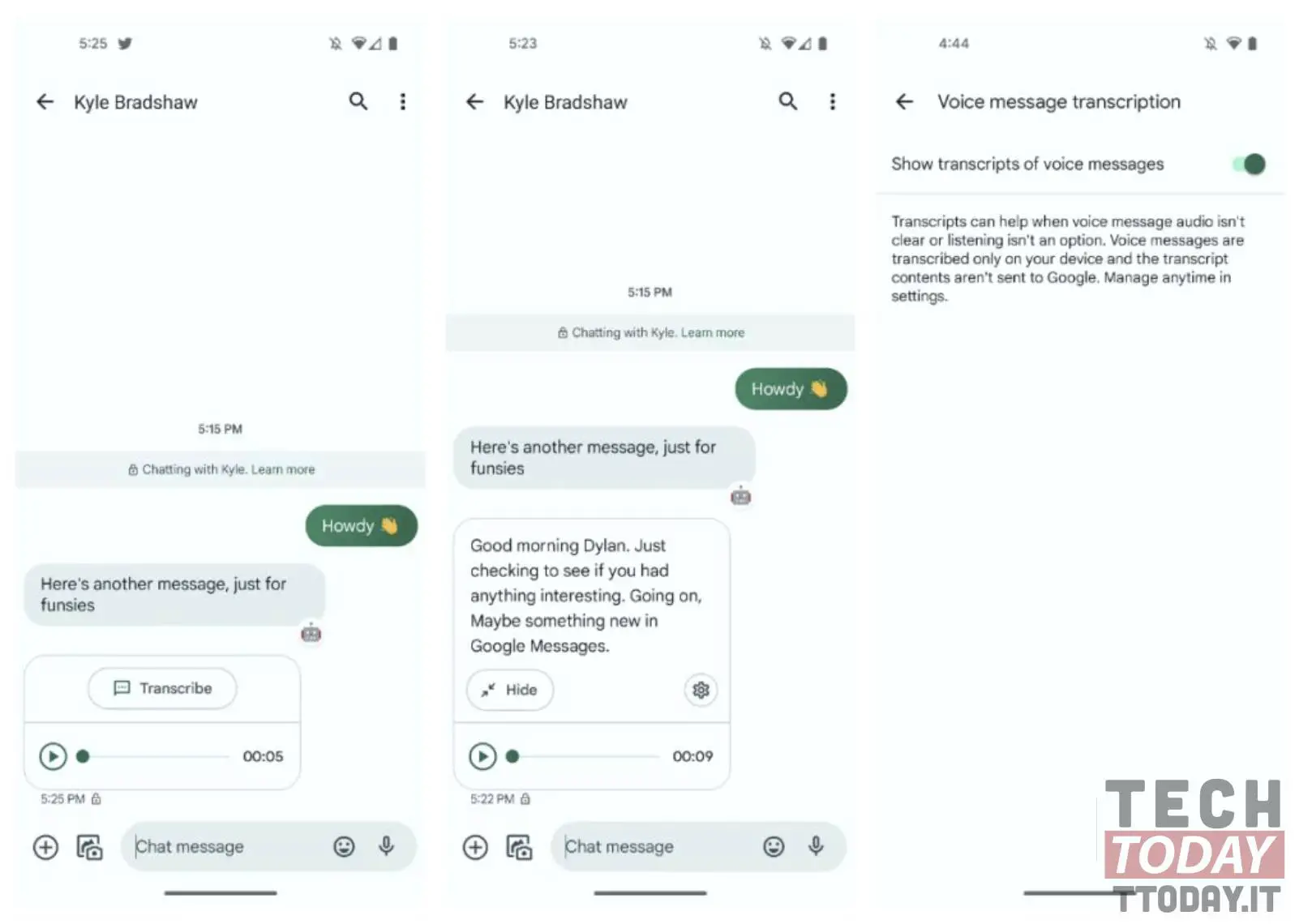 spraakteksttranscriptie google-berichten