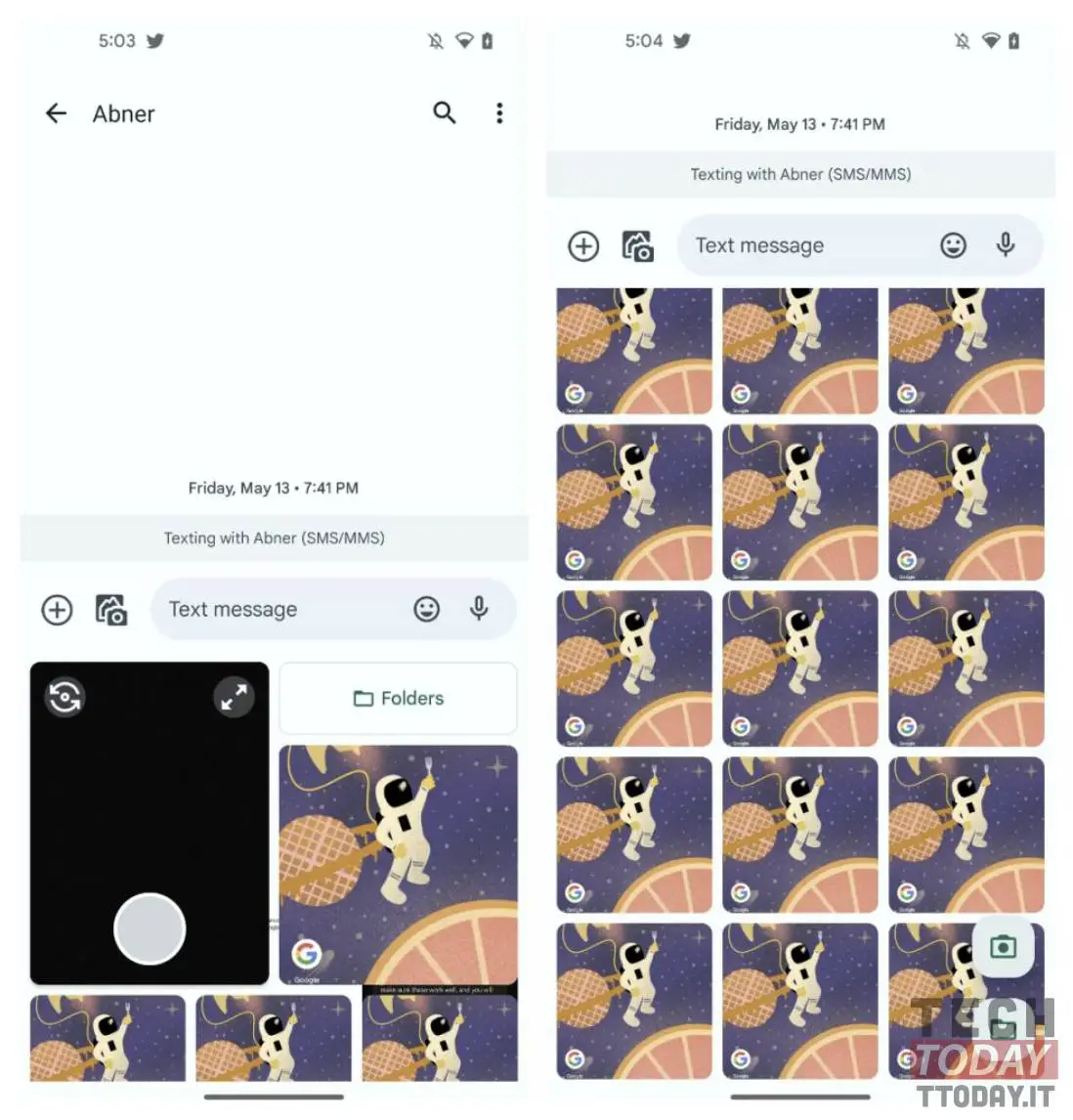 google messaggi photo picker