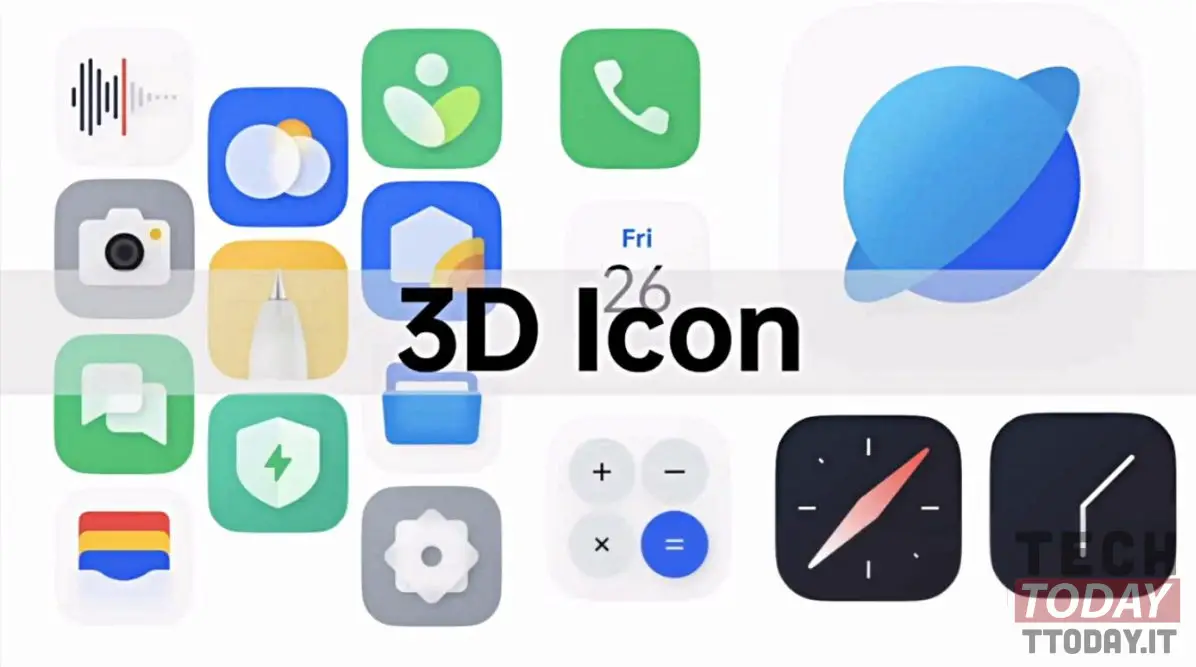 oppo présente des icônes 3d avec 12 coloros