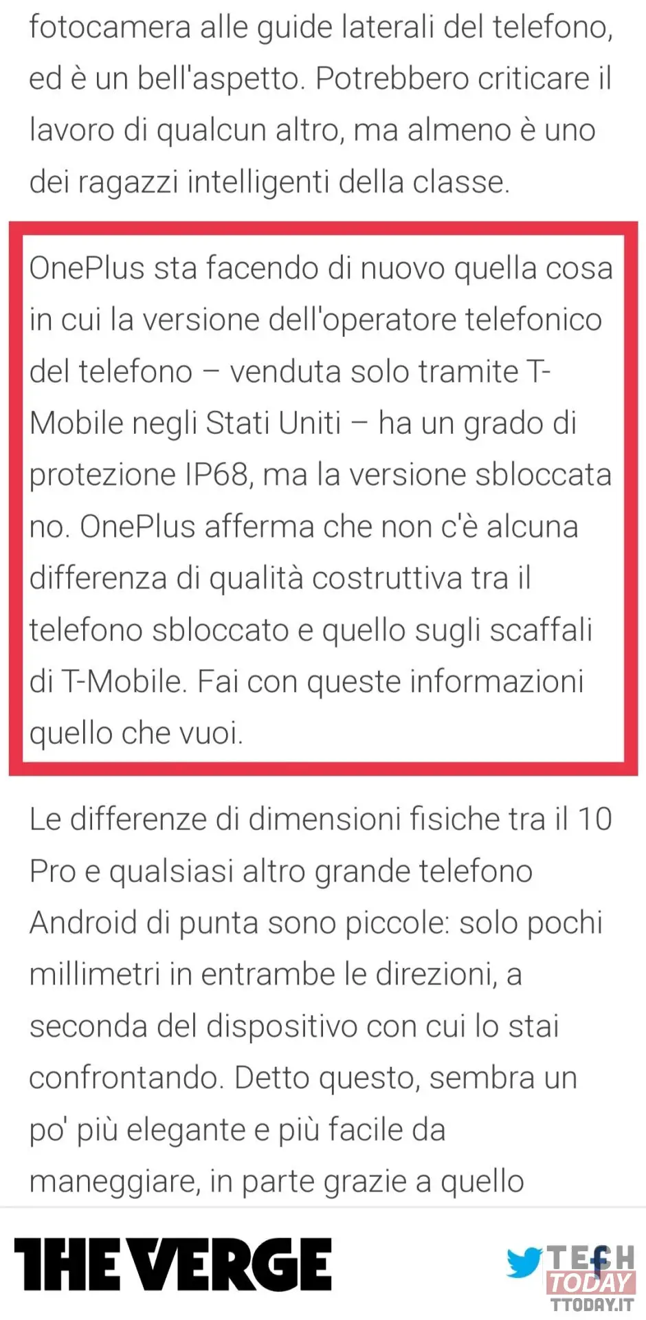 oneplus 10 pro è ip68