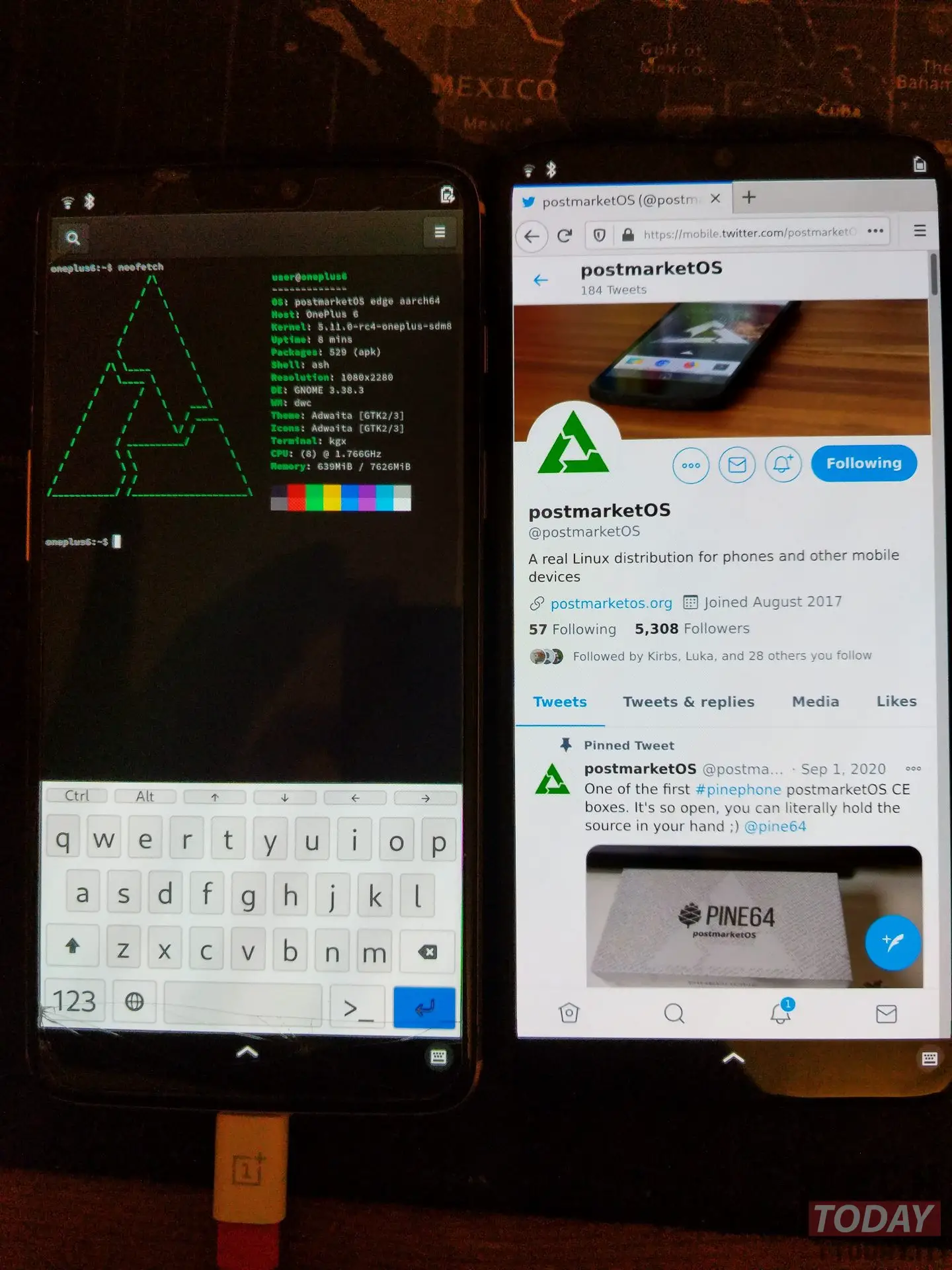 oneplus 6 en 6t met linux