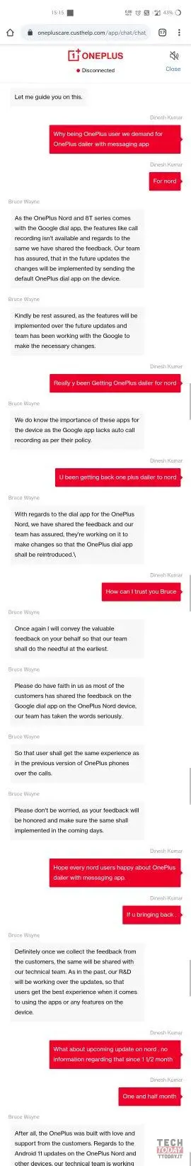 OnePlus potrebbe sostituire le app Telefono e Messaggi di Google con le proprie