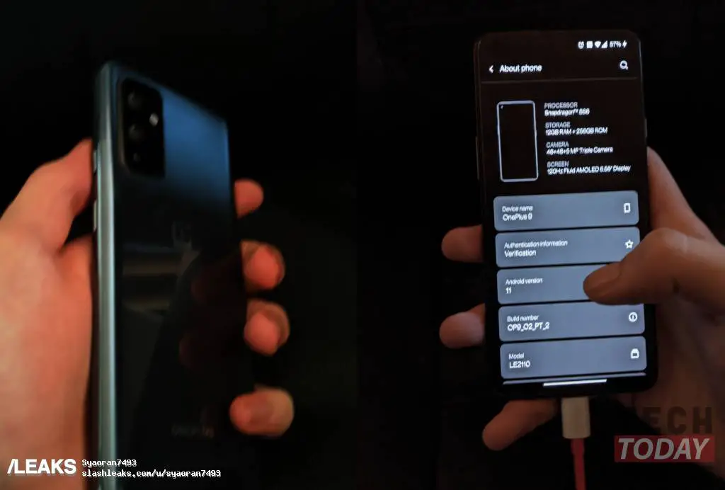 OnePlus 9: תמונות חדשות חושפות מצלמות, מעבד ומסך