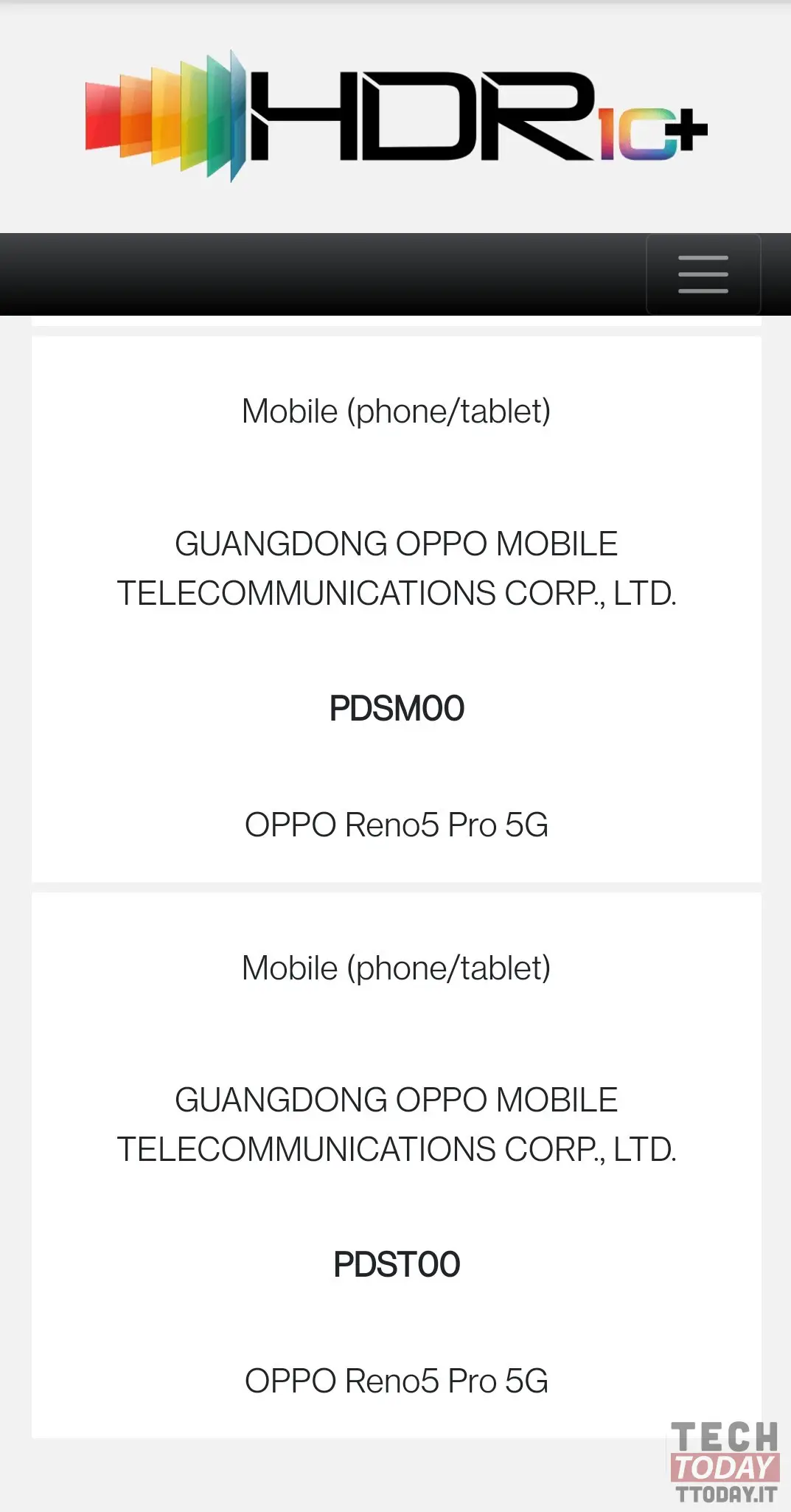 oppo reno 5 pro 5g with hdr10 +