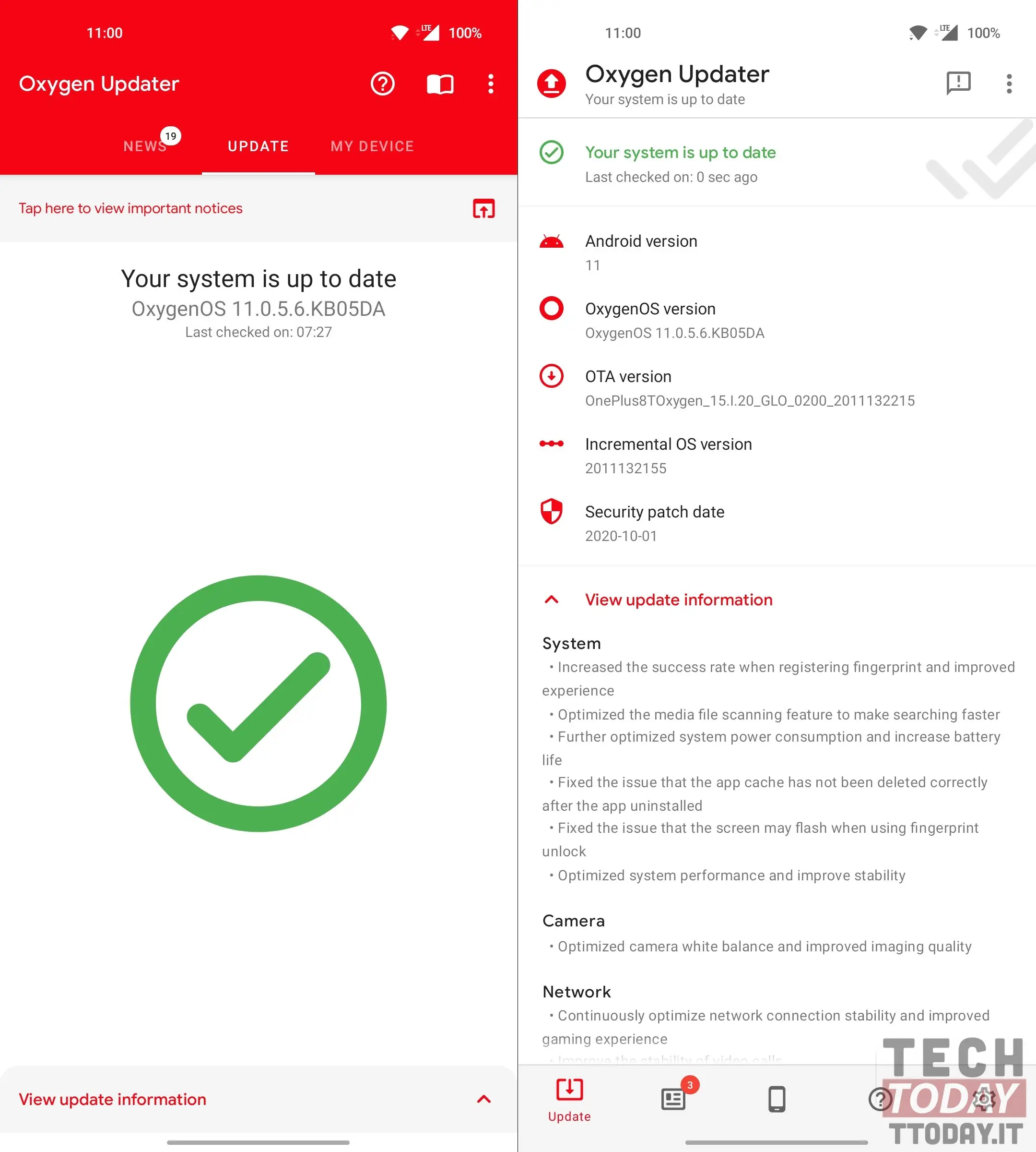 oxygen updater si aggiorna l'app per gli aggiornamenti oxygenos pdi oneplus