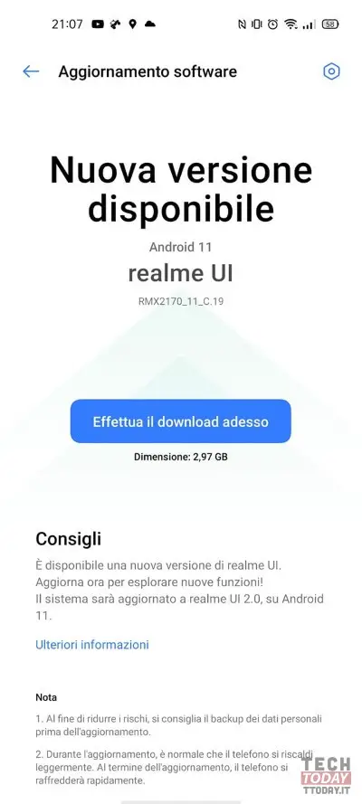 realme 7 pro riceve realme ui 2.0 con android 11 in italia