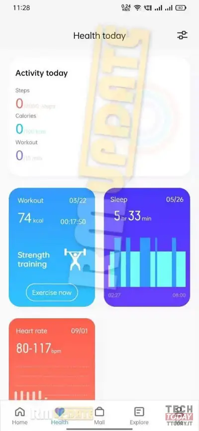 realme link 2.0 : voici l'onglet santé
