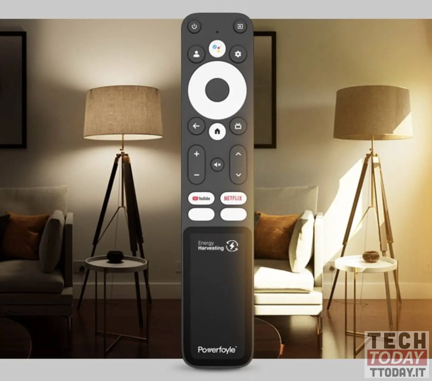 aceasta este telecomanda google tv cu baterie eternă