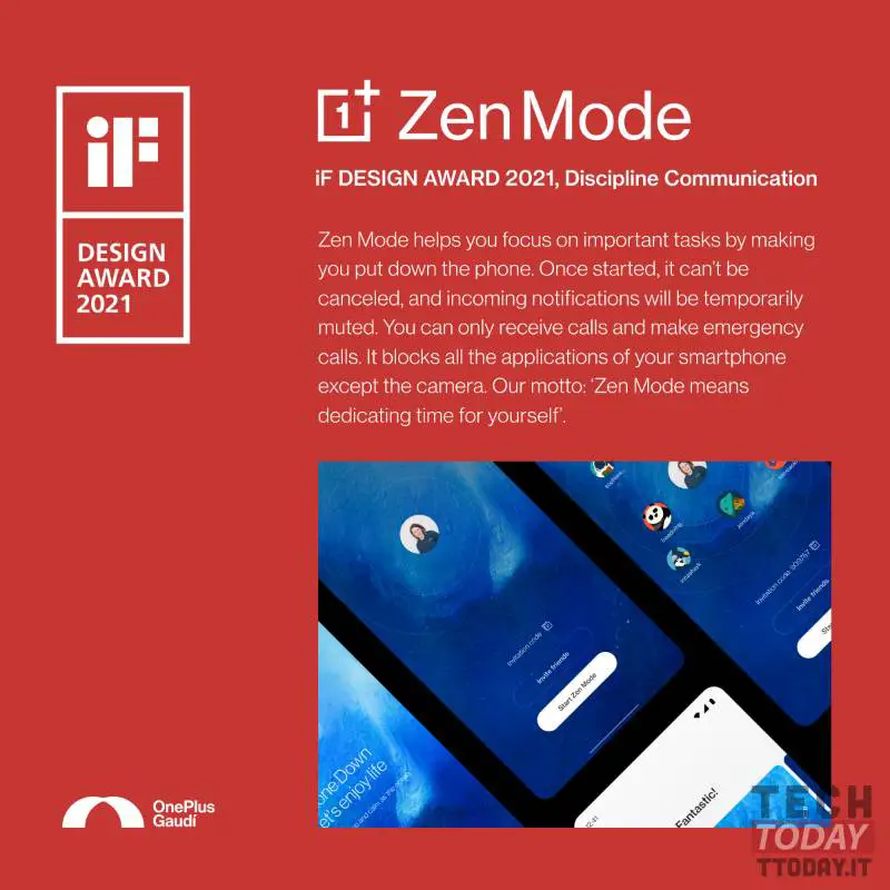 zen mode di oneplus vince if design award