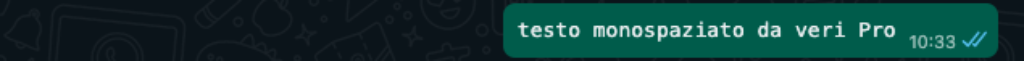 So formatieren Sie Texte auf Monospace WhatsApp