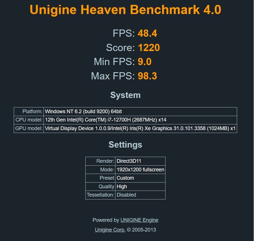 Heaven Benchmark