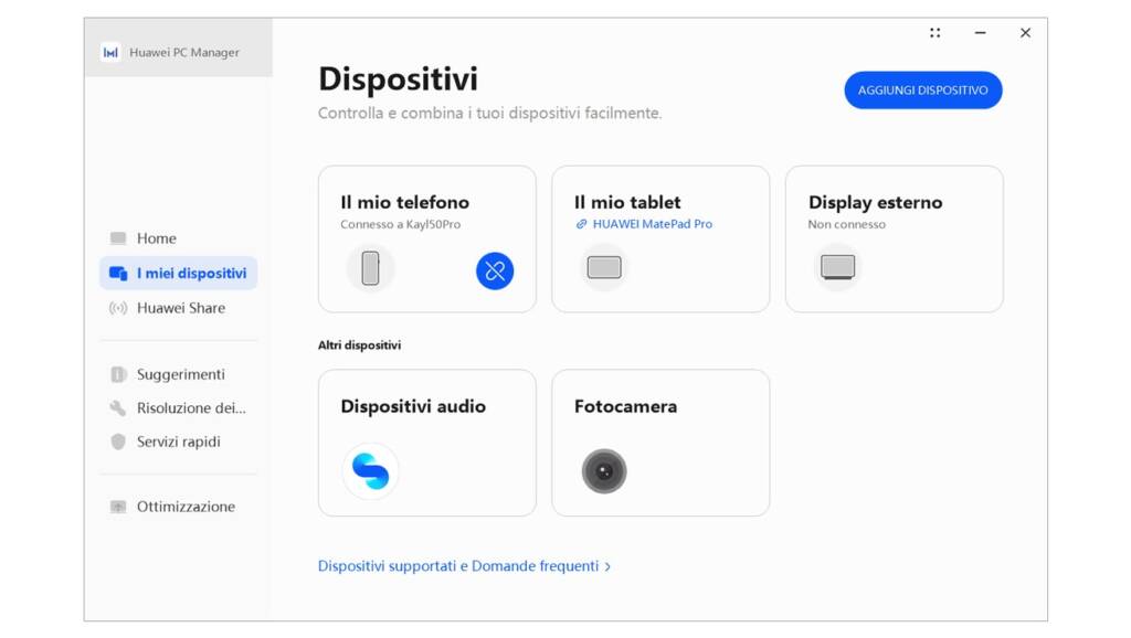 Huawei PC MANAGER dispositivi