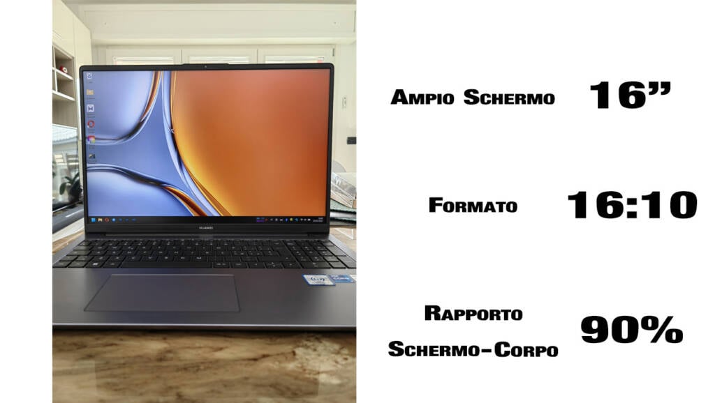 Huawei Matebook D16 Schermo