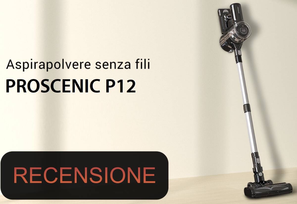 Proscenic P12 Aspirapolvere Senza Fili, 33kPA Scopa Elettrica