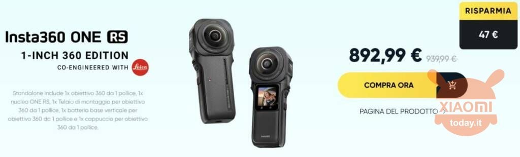 Insta360 ONE RS 1-Inci 360