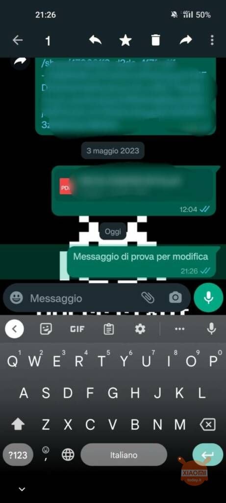 cum se editează mesajele whatsapp