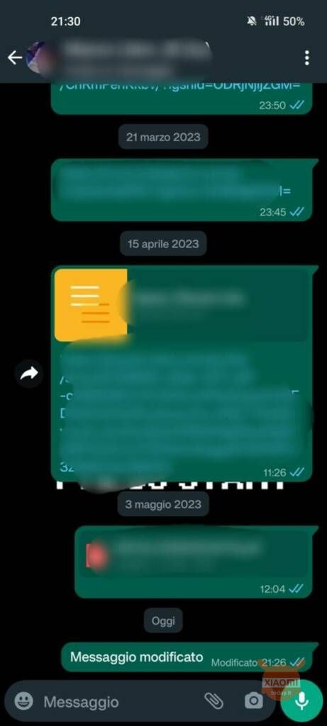 cum se editează mesajele whatsapp