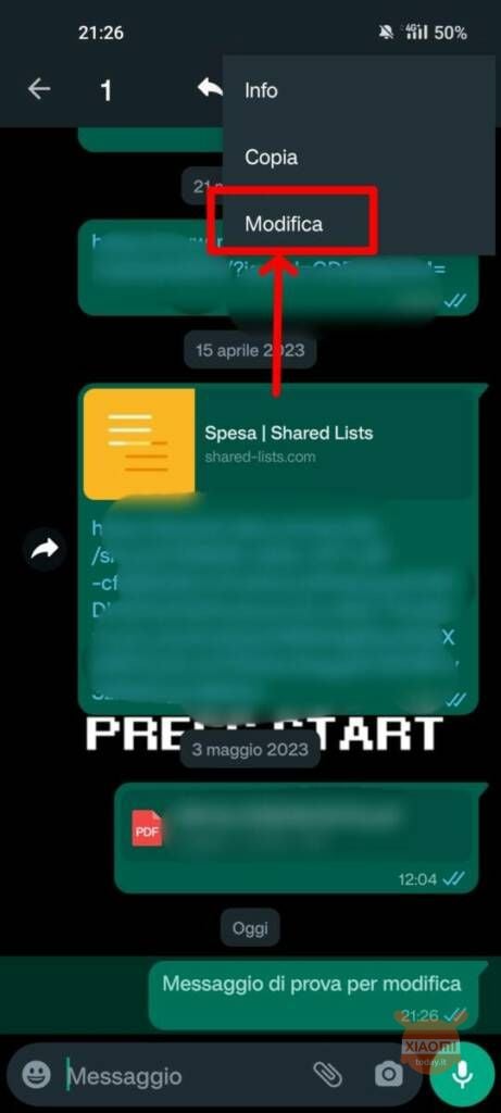 如何编辑 whatsapp 消息