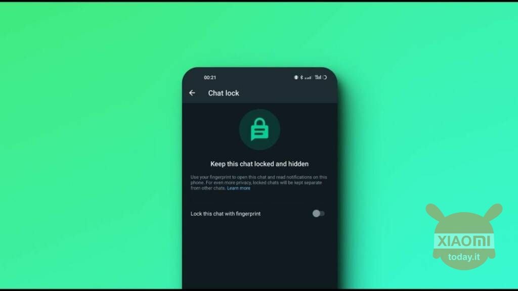 whatsapp chat lock come funziona