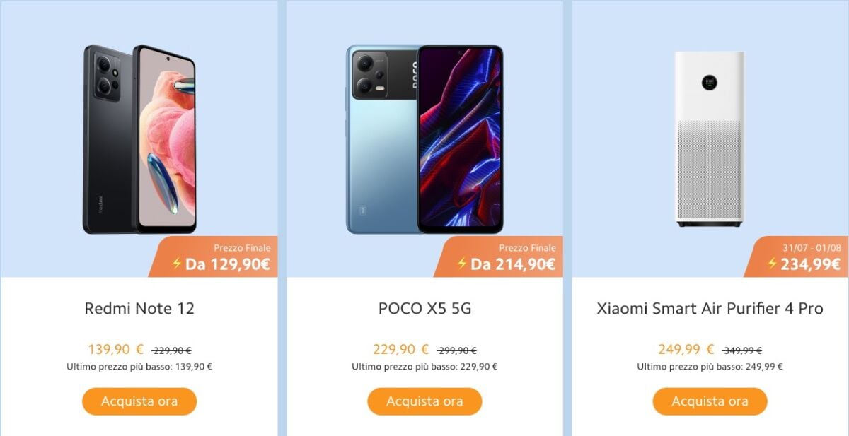 Venda flash Xiaomi