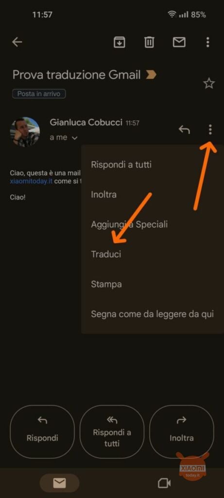 come tradurre mail su gmail