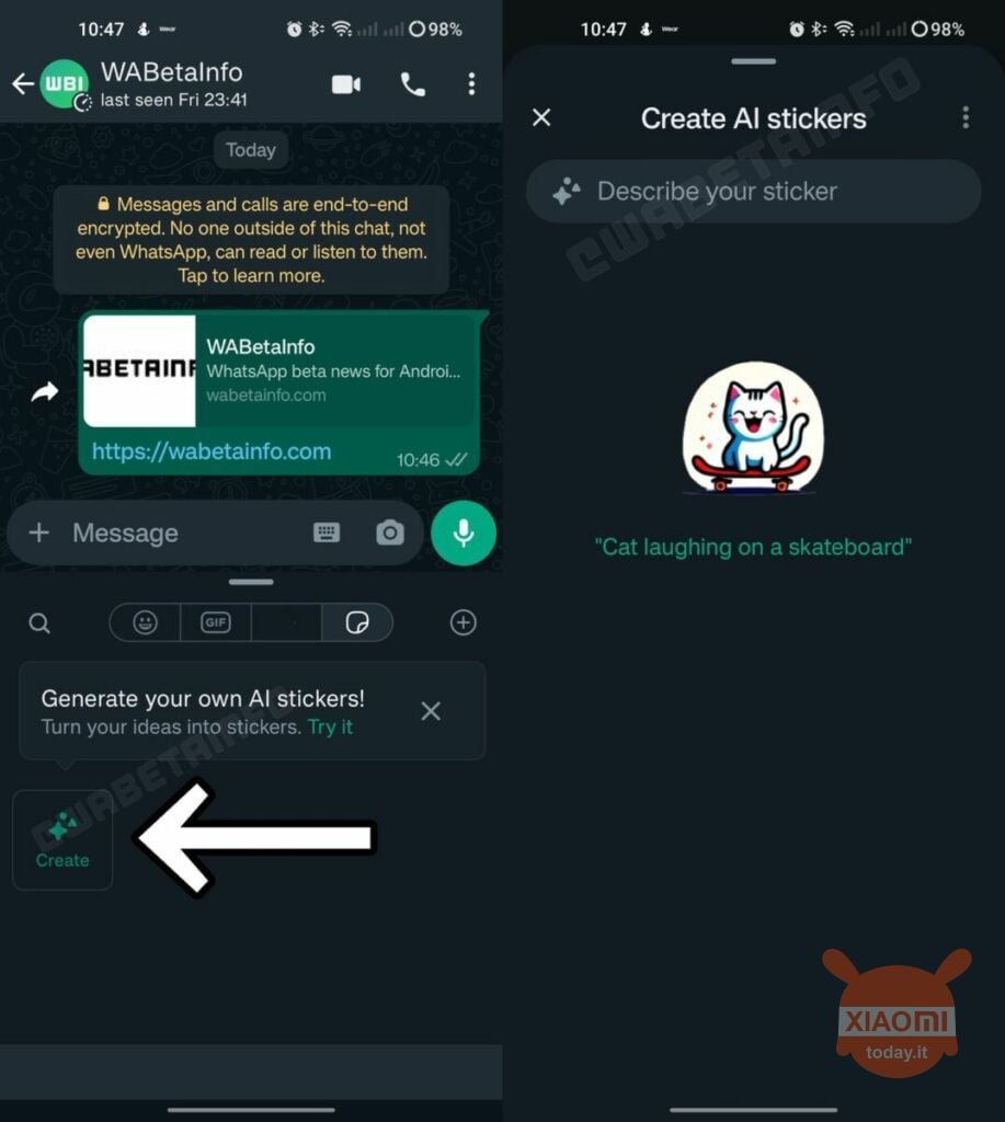 whatsapp sticker generati da ai