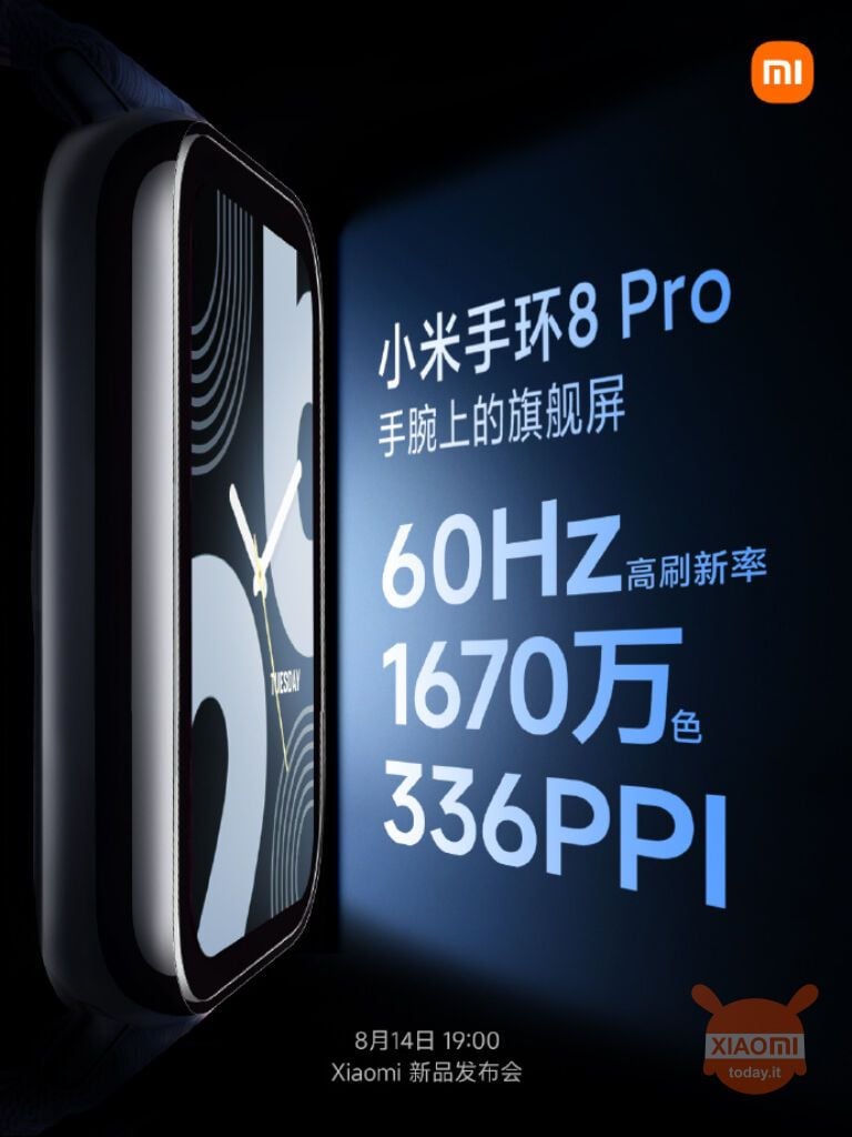Here is Xiaomi Mi Band 8 Pro in preview