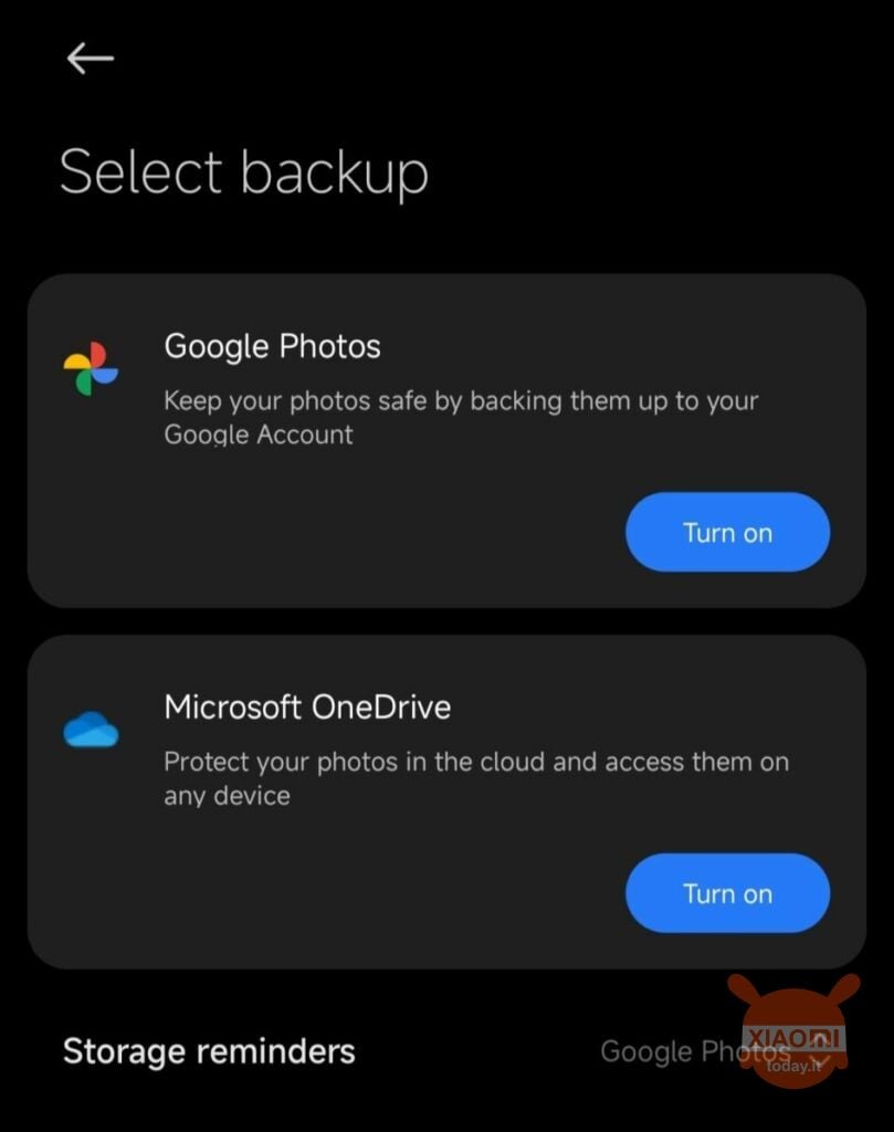 miui userà onedrive come archiviazione foto