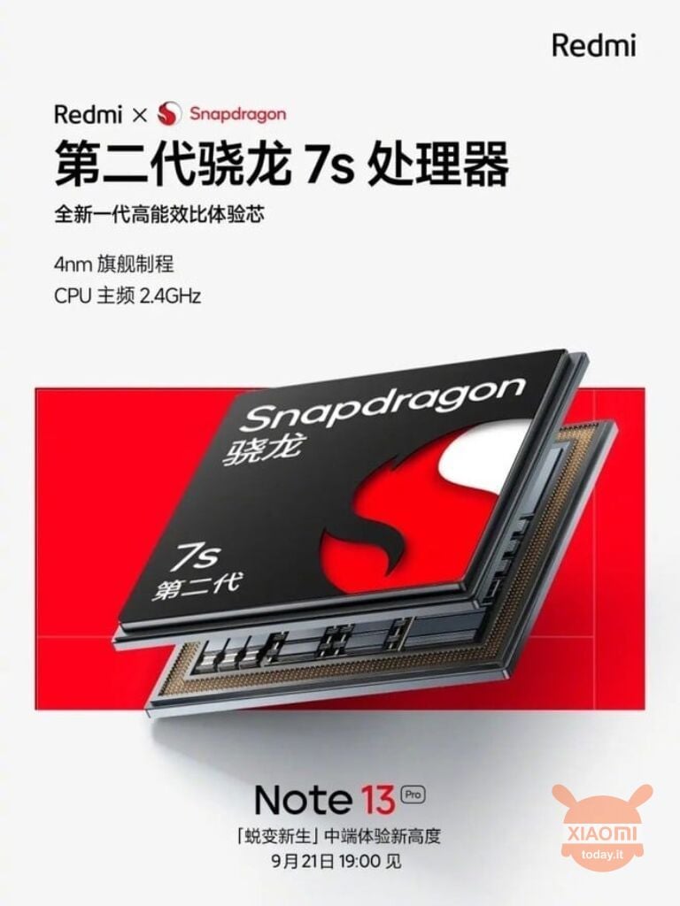 redmi note 13 pro avrà spandragon 7s gen 2