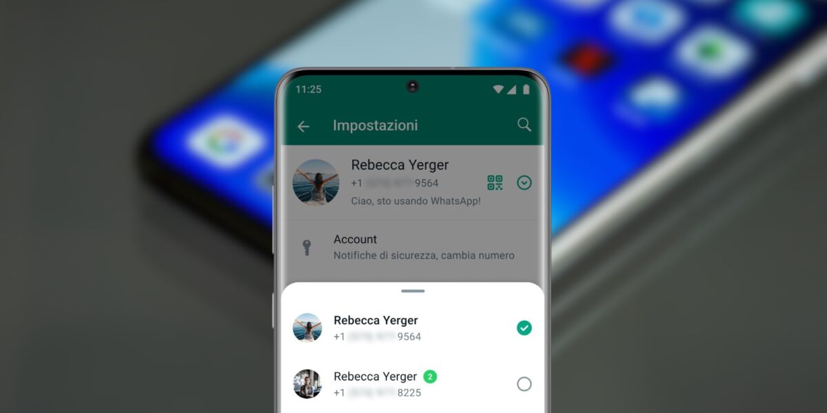 изображение, показывающее двойную учетную запись WhatsApp на одном смартфоне