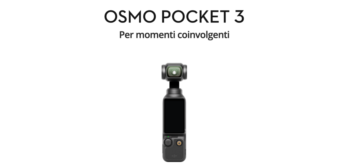 dji osmo pocket 3 foto frontal con escritura