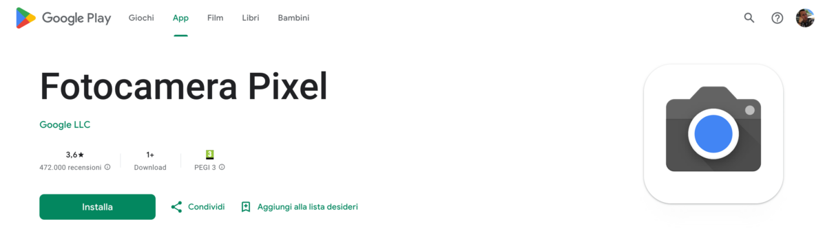 la google camera diventa pixel camera o fotocamera pixel sul play store