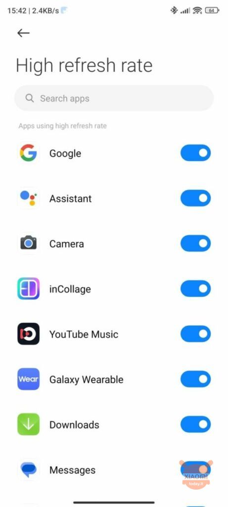 Freqüència d'actualització de miui 15 per a cada aplicació_1