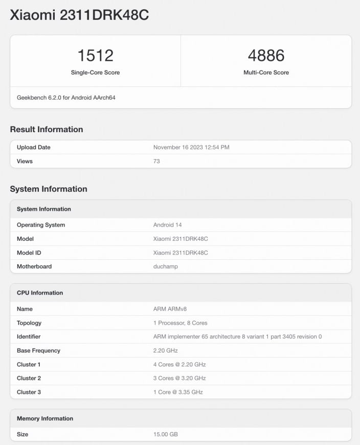 Redmi K70 render leak geekbench