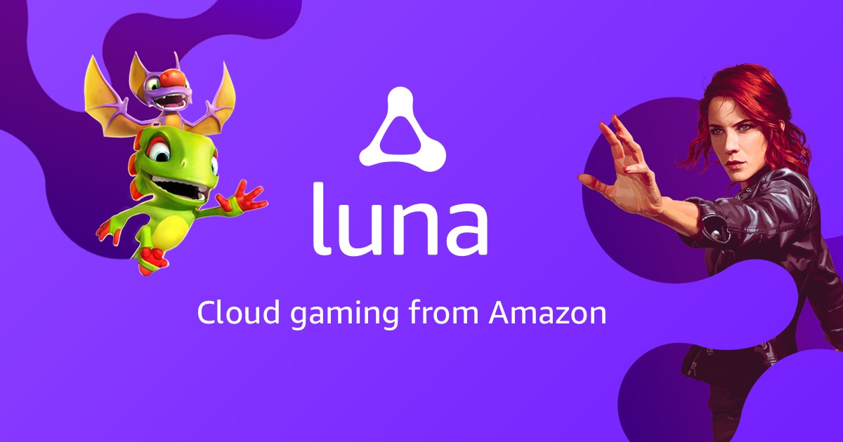 Логотип Amazon Moon с персонажами видеоигр