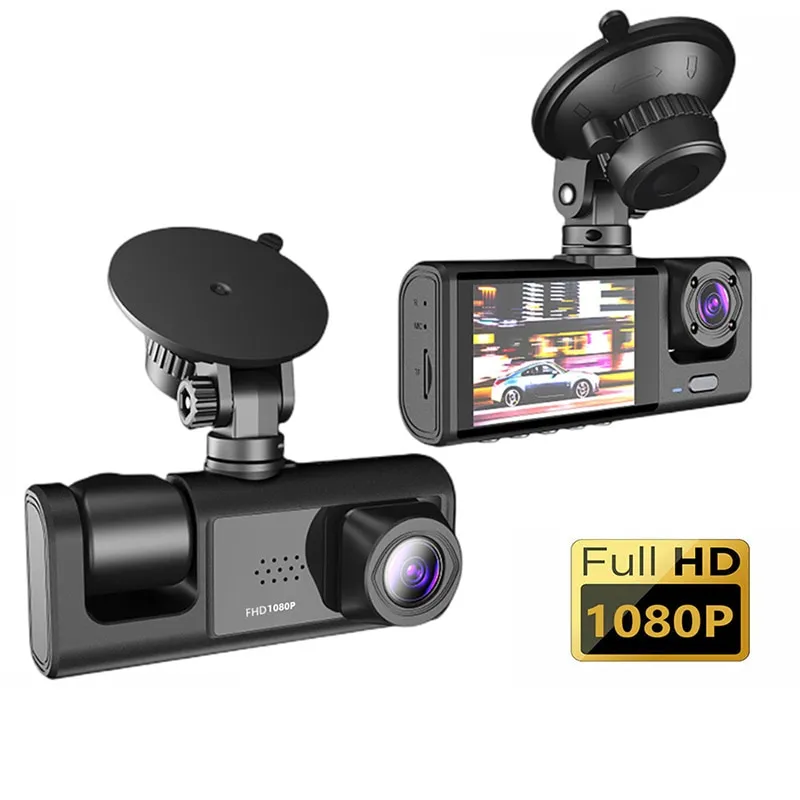 Dash Cam con registrazione in Loop di visione notturna IR e schermo IPS da 2 "telecamera 1080P 3