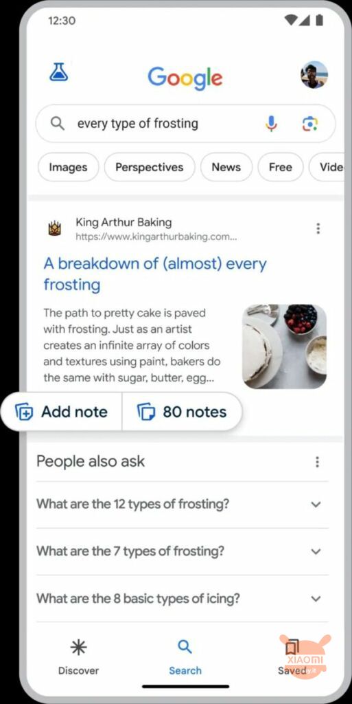 come funziona google notes per prendere appunti sui risultati di ricerca