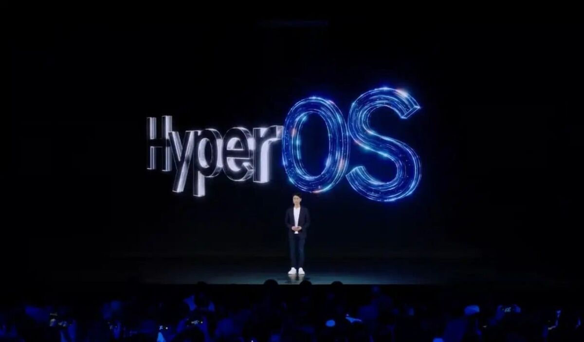 官方演示期间的 hyperos 徽标