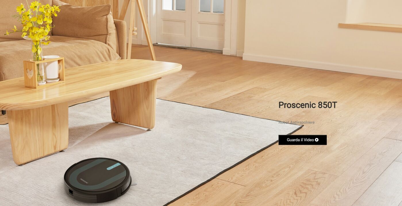 Proscenic 850T Robot Vacuum Cleaner floor cleaner at 120€ shipped free from  Europe