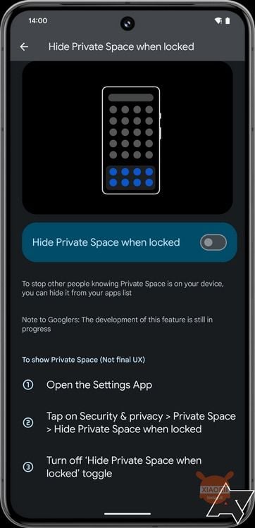 anteprima private space android