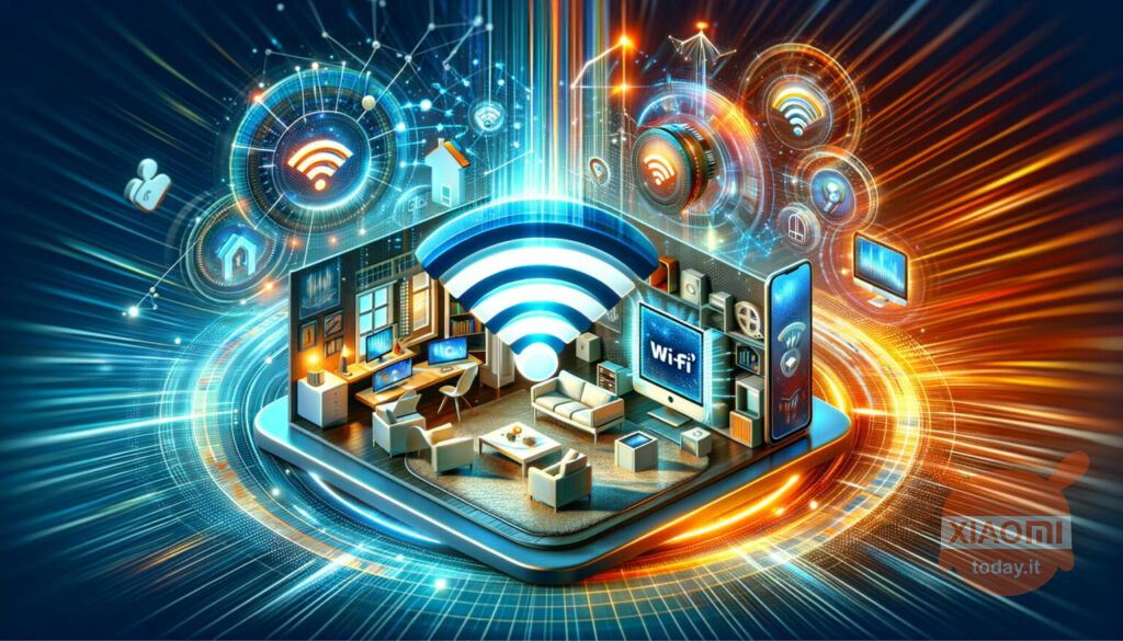 immagine che mostra interoperabilità dei dispositivi tramite la connettività wi-fi 7