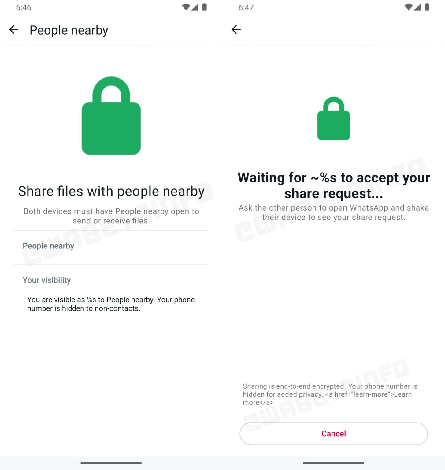 Udostępnianie plików WhatsApp przez Bluetooth