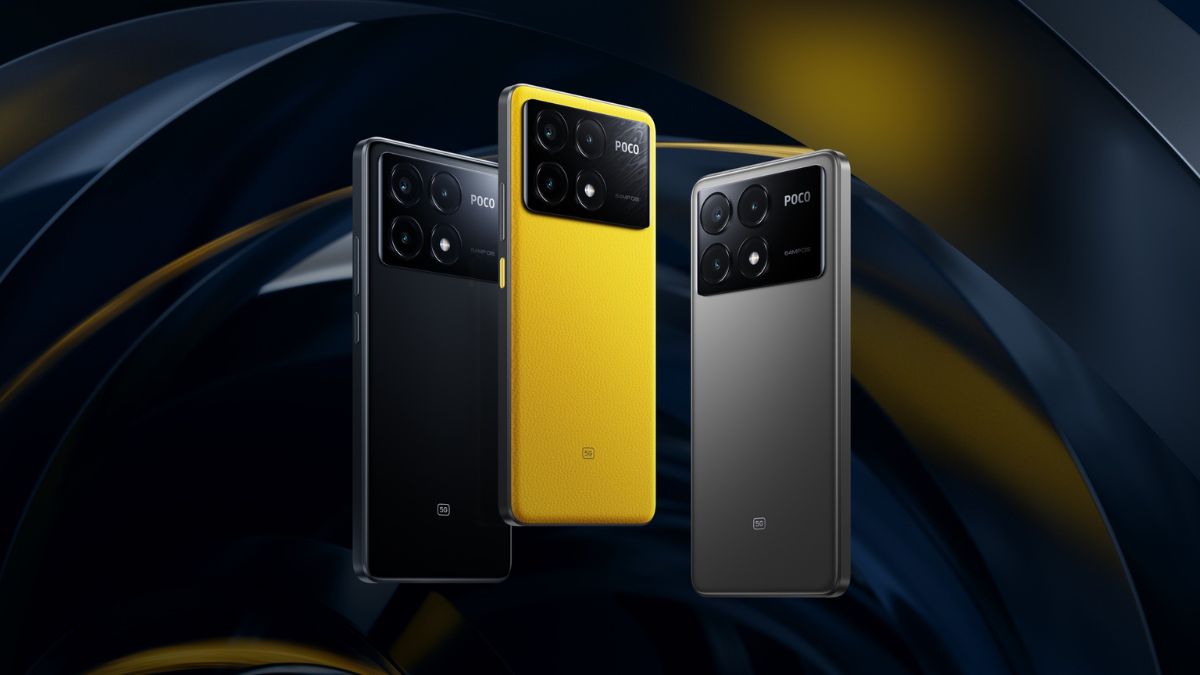 tre poco x6 pro di diversi colori(giallo grigio e nero) su uno sfondo scuro Poco X6 Neo