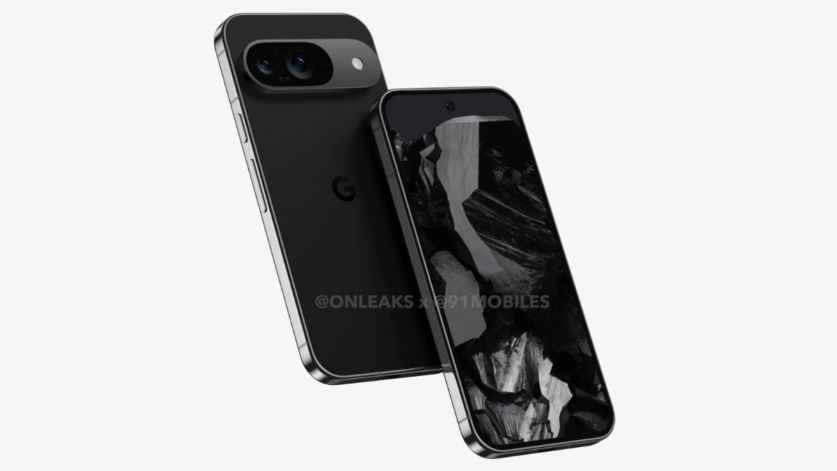 Google Pixel 9 na beżowym tle