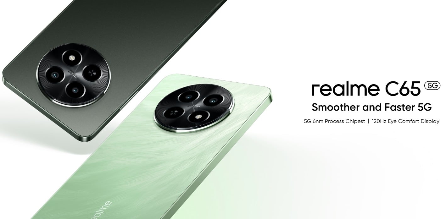 Realme C65 5G official: entry level with Dimensity 6300 chip and 120Hz display