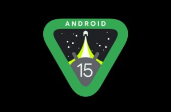 logo android 15 su sfondo nero