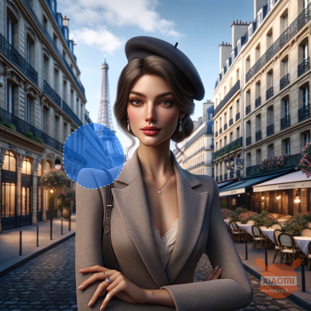 Imagine creating a donna in a street 3 in France