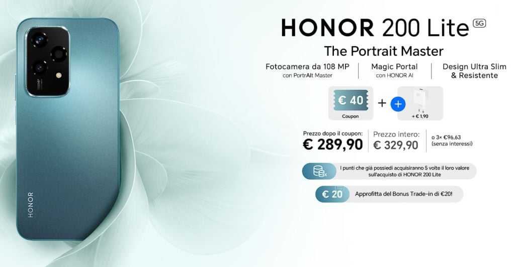 HONOR 200 Lite Promo lancio 2